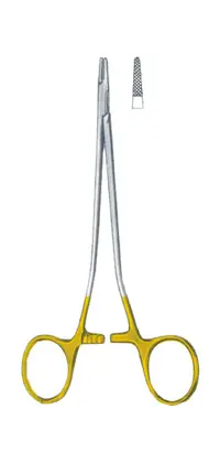 13-0370-15 Needle Holder With Tungsten Crabide Inserts