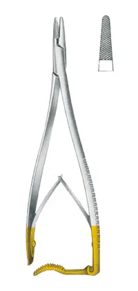 13-0422-20 Needle Holder With Tungsten Crabide Inserts